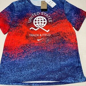Nike' United States Track & Field Tee - Red and Blue